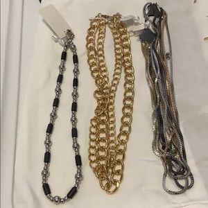 Various chain style necklaces